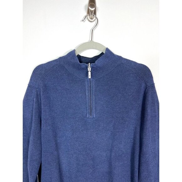 Tommy Bahama reversible blue sweater men’s size‎ large - Picture 2 of 8